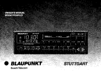 Blaupunkt Stuttgart - Owners Manual 